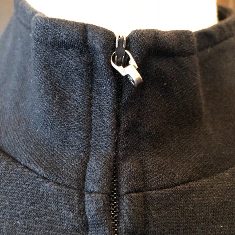 Talbots Full Zip Jacket Basic Solid Black Stretch… - image 4